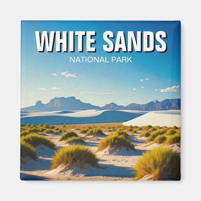 White Sands National Park Travel Magnet (Framsidan)