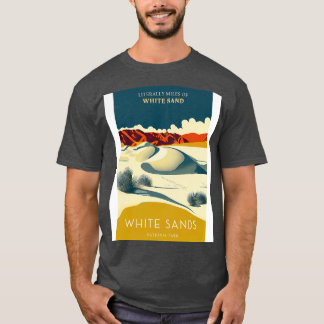 White Sands National Park Travel Poster T Shirt