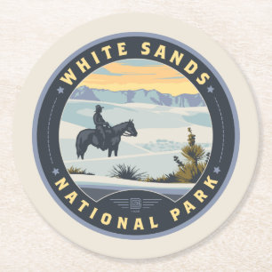 White Sands National Park Underlägg Papper Rund