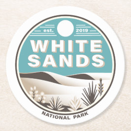 White Sands National Park Underlägg Papper Rund
