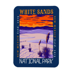 White Sands National Park Vintage Distress Magnet