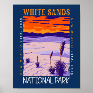 White Sands National Park Vintage Distress Poster