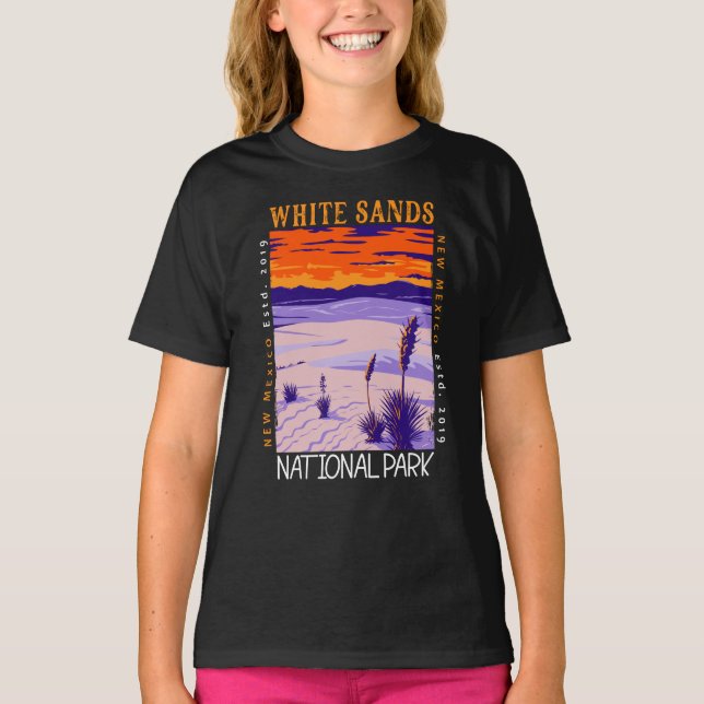 White Sands National Park Vintage Distress T Shirt (Framsida)