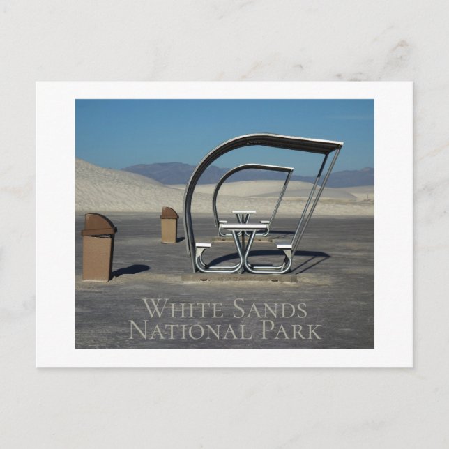 White Sands nationalpark New Mexico Vykort (Framsida)