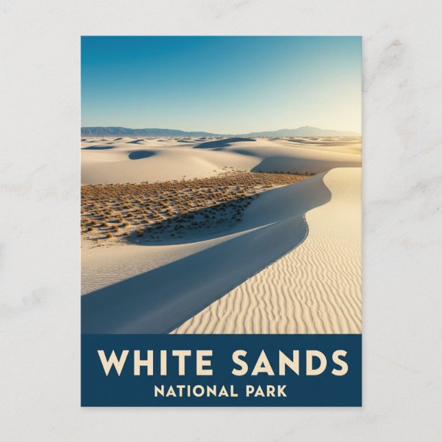 White Sands nationalpark New Mexico Vykort (Framsida)