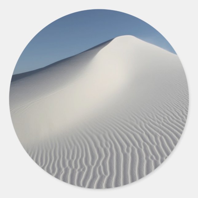 White Sands Runt Klistermärke (Framsida)