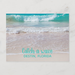 White Sandy Beach Destin Florida Postcard Vykort