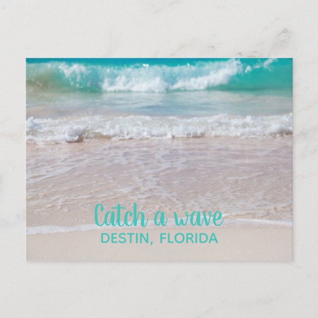 White Sandy Beach Destin Florida Postcard Vykort (Framsida)