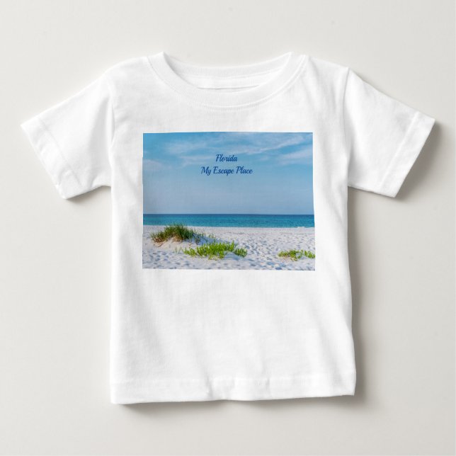White Sandy Beach Florida Kusten Småbarn T Shirt (Framsida)