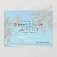 White Sandy Beach med Coconut Handflatan Bröllop S