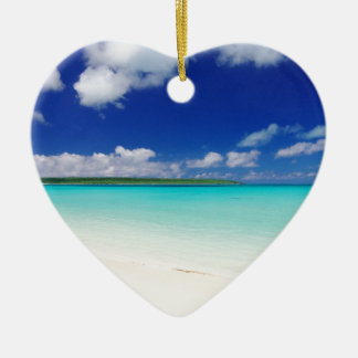 White Sandy Beach, Miyako Island Okinawa Julgransprydnad Keramik