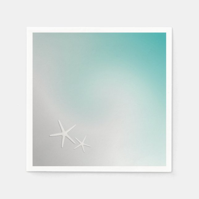 White Sandy Beach och Star Fish Pappersservett (Framsidan)