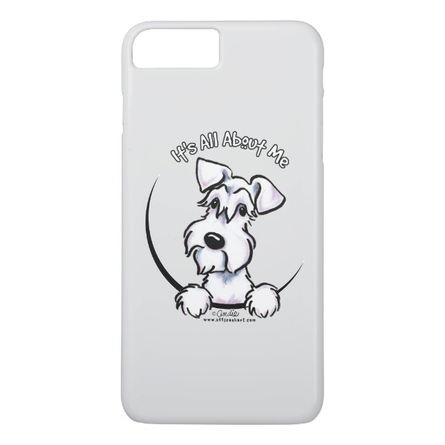 White Schnauzer IAAM Grått Case-Mate iPhone Skal (Baksida)