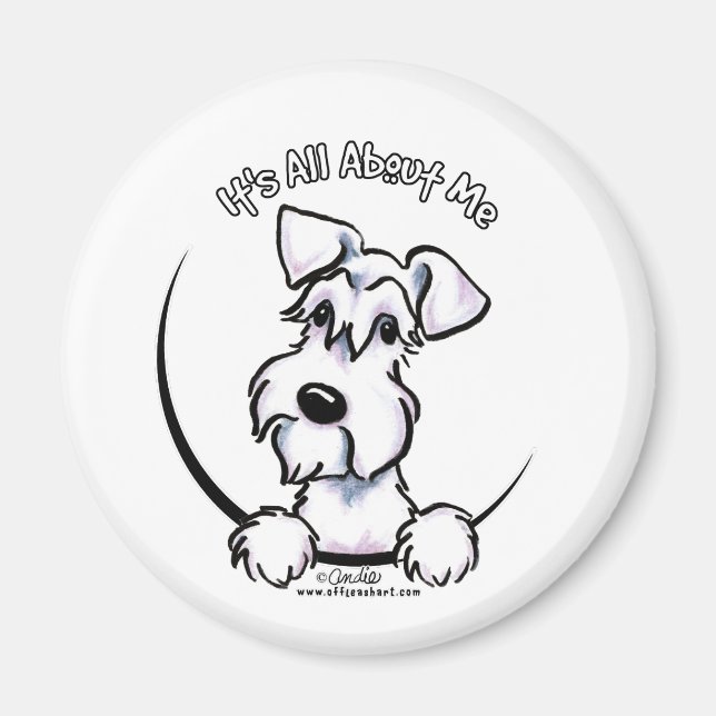White Schnauzer IAAM Magnet (Framsidan)