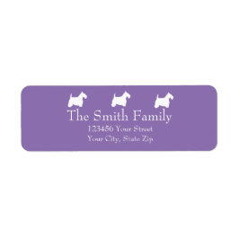 White Scotties Returadress Etikett