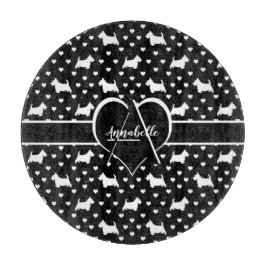 White Scottish Terriers (Scottie Hundar) - Black