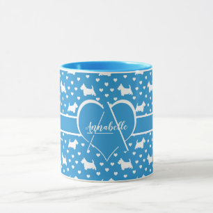 White Scottish Terriers (Scottie Hundar) - Blue Mu Mugg