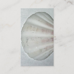 White Seashell affärskort neutralt färg Visitkort