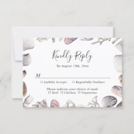 White Seashell Beach Sand Destination Wedding OSA Kort