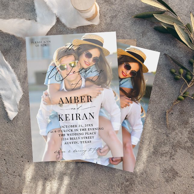 White Shades Photo Bröllop Inbjudningar (Skapare uppladdad)