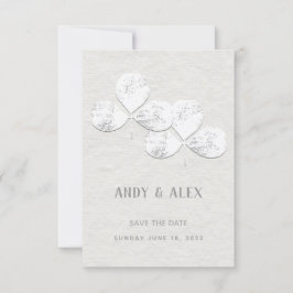 White Shamrock Bröllop spara datum Card Spara Datumet