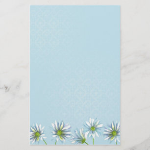 White Shasta Daisy Flower Teckning Brevpapper