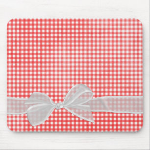 White Sheer Bow On Gingham Musmatta