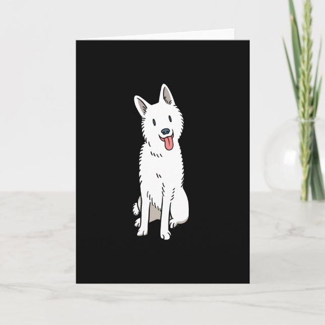 White Shepherd hund Kort (Framsida)
