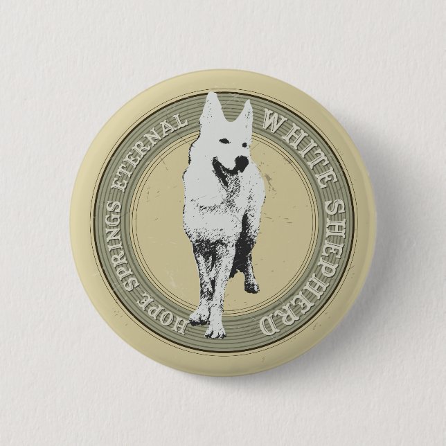 White Shepherd Knapp (Framsida)