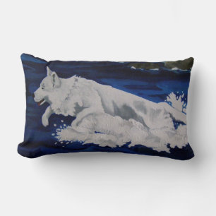 White Shepherd Stänk Pillow Lumbarkudde