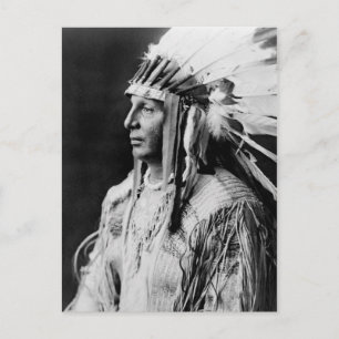 White Shield - Arikara Native Indian Vykort