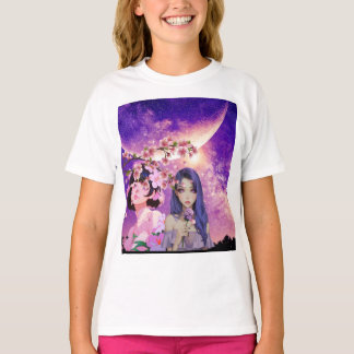 White shirt design princess  t
