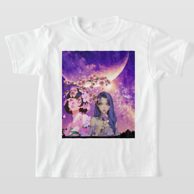 White shirt design princess  t (Laydown)