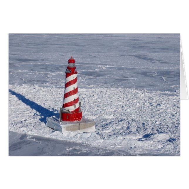 White Shoal Lighthouse Hälsningskort (Framsidan Horizontal)