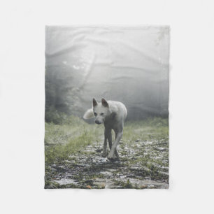 White Siberian husky Fleecefilt