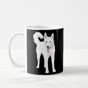 White Siberian husky Hund Kaffemugg