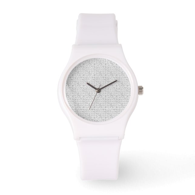 White Silicone Watch | Anpassade och Snyggt Armbandsur (Framsida)