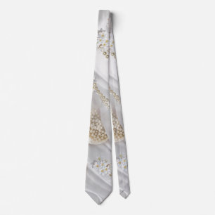 White Silke & Ivory Champaign Pearls Slips