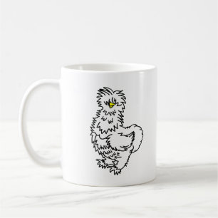 White Silkie Chicken Coffee Mugg