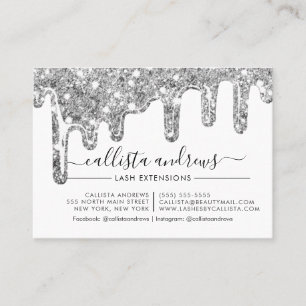 White Silver Chunky Glitter Drives Lash Arevcare Visitkort