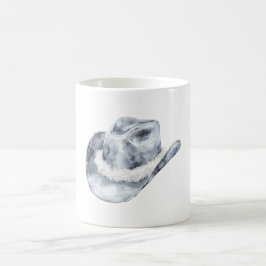 White Silver Cowgirl Hat Kaffemugg