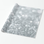White Silver Glitter Bokeh Glam Sweet 16 Party Presentpapper<br><div class="desc">Papper radbrytning</div>
