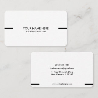 White Simple and Beautiful Business card design Visitkort