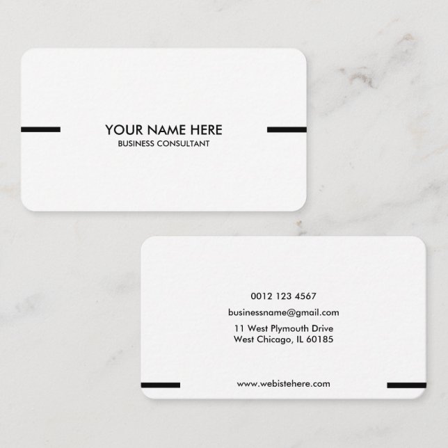 White Simple and Beautiful Business card design Visitkort (Fram/baksida)