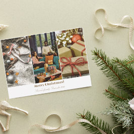 White Simple Collage Holydays kort
