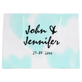 white simple minimal text style wedding blue heart