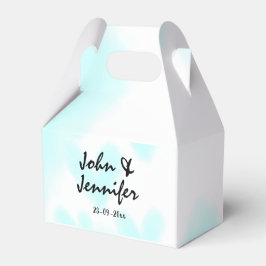 white simple minimal text style wedding blue heart presentaskar