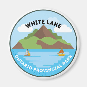 White Sjö Ontario Provinspark Magnet