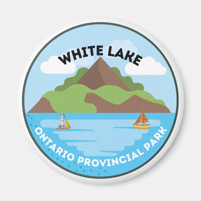 White Sjö Ontario Provinspark Magnet (Framsidan)