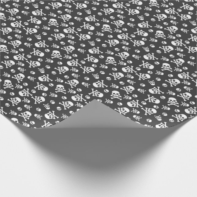 White Skull och Bones Pirat Presentpapper (Hörn)